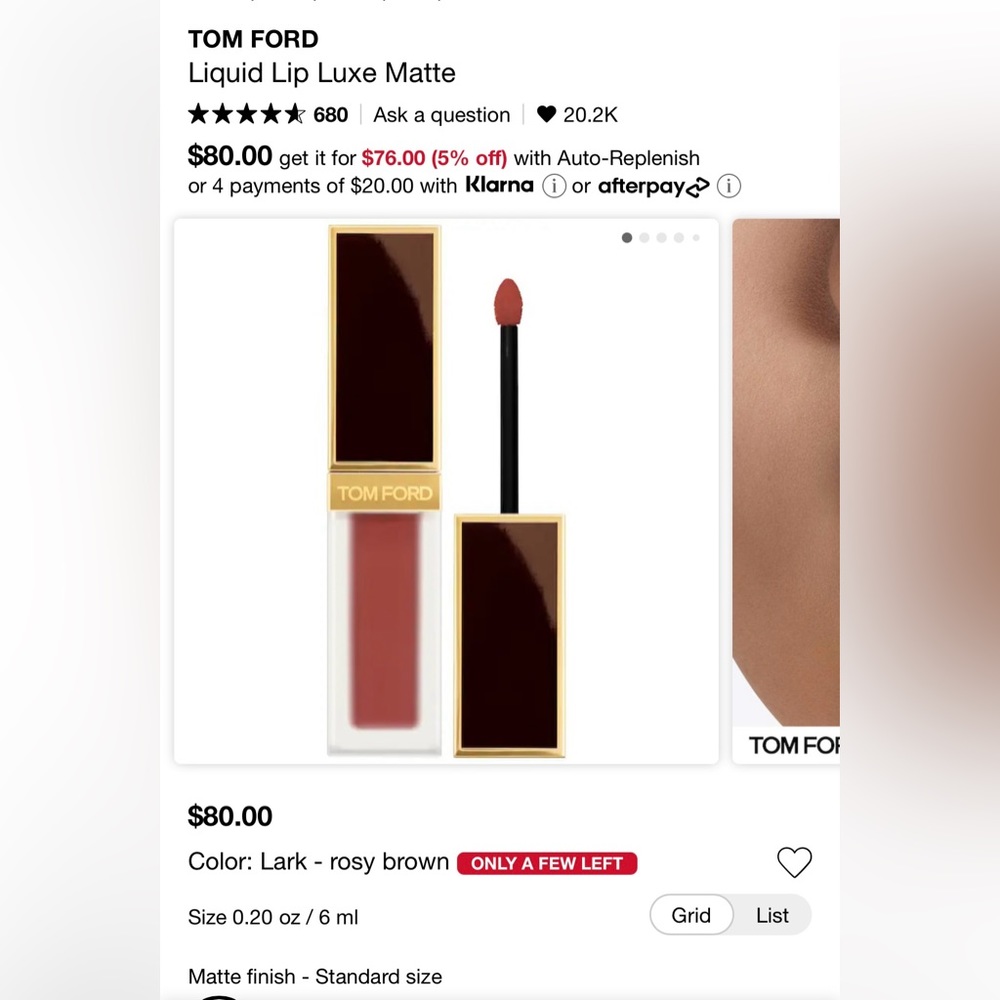 Tom ford lipgloss 121 Lark